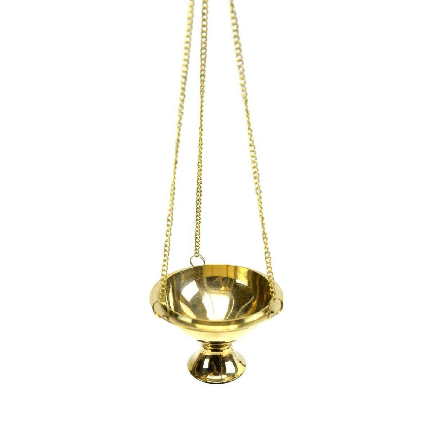 Hanging Brass Burner for Cone Incense and Resins- 4", 6" and 8"